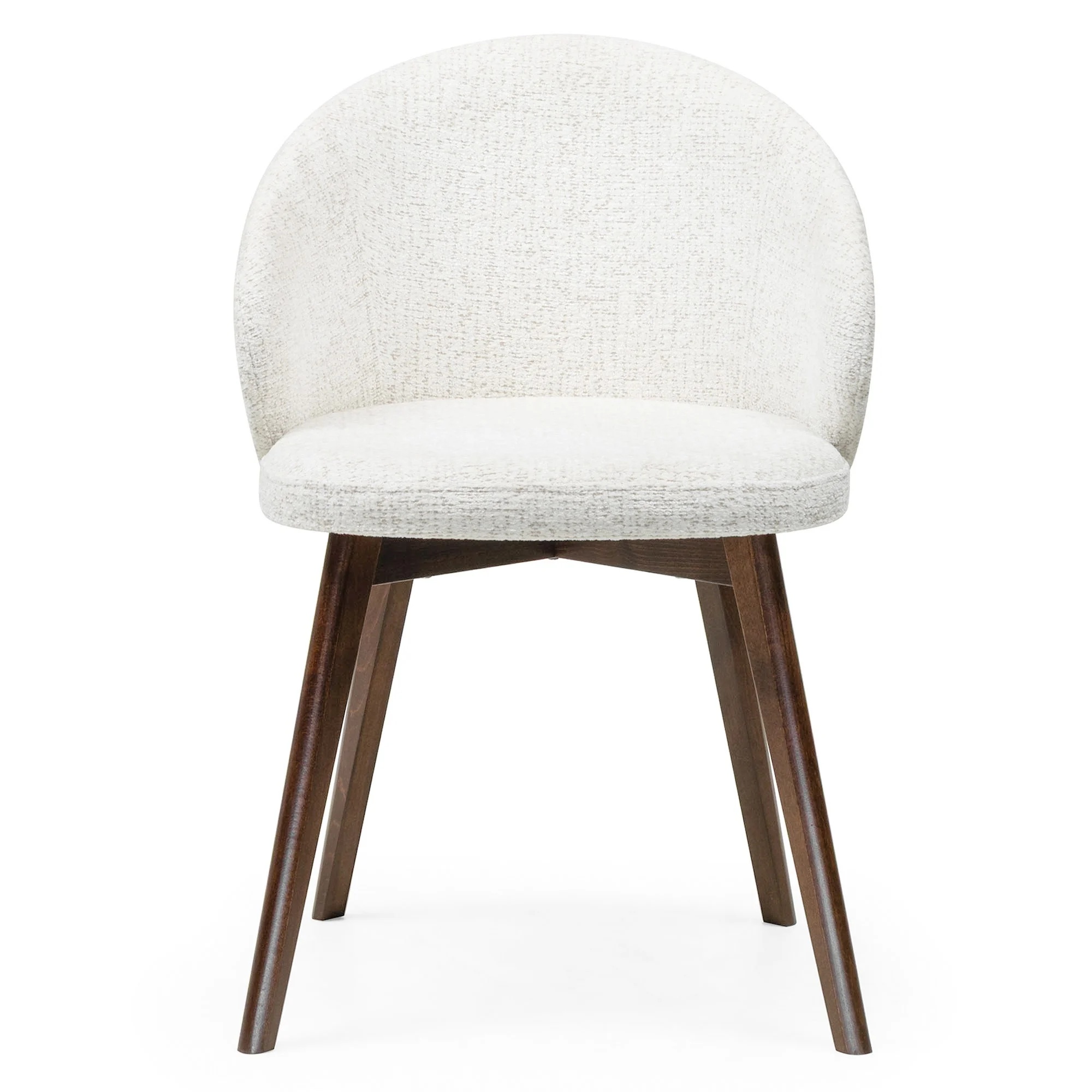 Aura Upholstered Dining Armchair Cremona Fabric & Custom Legs
