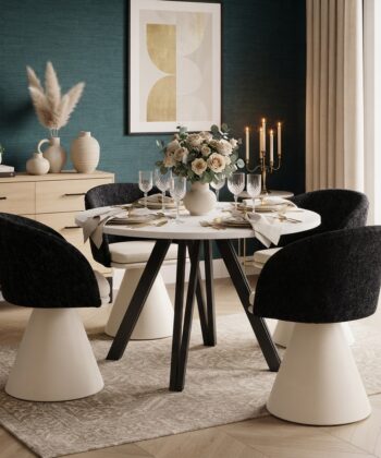 Florina Designer Sculptural Armchair – Modern Lounge & Swivel Accent Seat