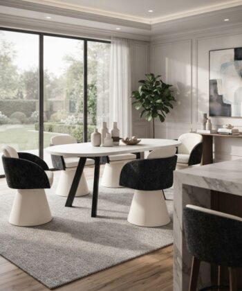 Florina Designer Sculptural Armchair – Modern Lounge & Swivel Accent Seat