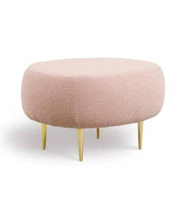 Ina Luxurious Velvet Pouffe – Modern Glamour Footstool with Gold Legs | PouffeLOVE