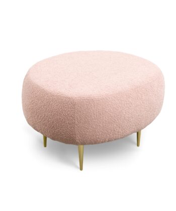 Ina Luxurious Velvet Pouffe – Modern Glamour Footstool with Gold Legs | PouffeLOVE