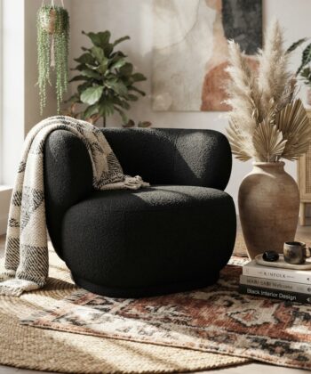 Julia Premium Modern Upholstered Lounge Chair – Deep Accent Armchair with Ergonomic Backrest