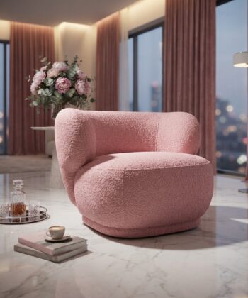 Julia Premium Modern Upholstered Lounge Chair – Deep Accent Armchair with Ergonomic Backrest