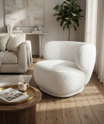 Julia Premium Modern Upholstered Lounge Chair – Deep Accent Armchair with Ergonomic Backrest