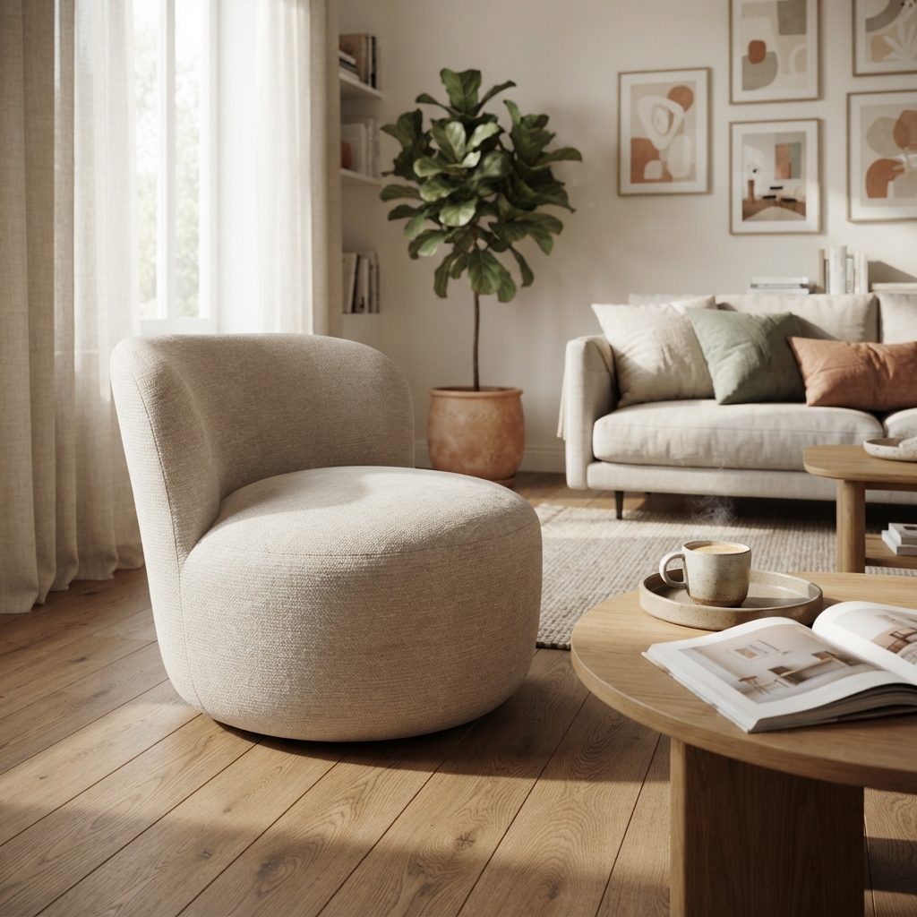 Kleo Premium Modern Upholstered Lounge Chair – Spacious Accent Armchair with Ergonomic Backrest