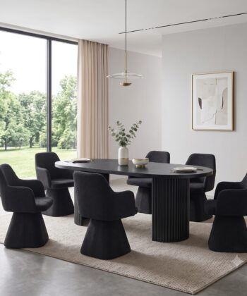 Mils Velvet Lounge Chair – Luxury Architectural Armchair | PouffeLOVE