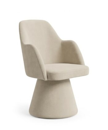 Mils Velvet Lounge Chair – Luxury Architectural Armchair | PouffeLOVE