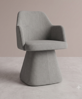 Mils Velvet Lounge Chair – Luxury Architectural Armchair | PouffeLOVE