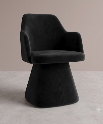 Mils Velvet Lounge Chair – Luxury Architectural Armchair | PouffeLOVE