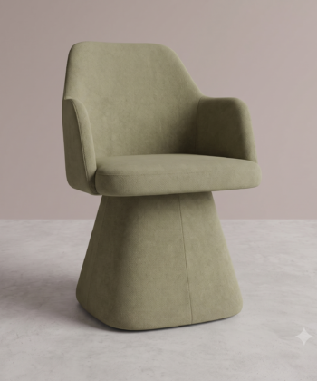 Mils Velvet Lounge Chair – Luxury Architectural Armchair | PouffeLOVE
