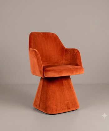 Mils Velvet Lounge Chair – Luxury Architectural Armchair | PouffeLOVE