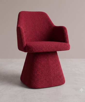 Mils Velvet Lounge Chair – Luxury Architectural Armchair | PouffeLOVE