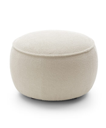 Siena Luxury Round Pouffe – Compact 65 cm Bouclé Footstool