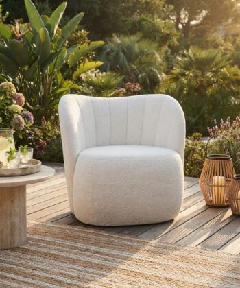 Nicole Premium Modern Upholstered Lounge Chair – Elegant Armchair with Comfortable Armrests