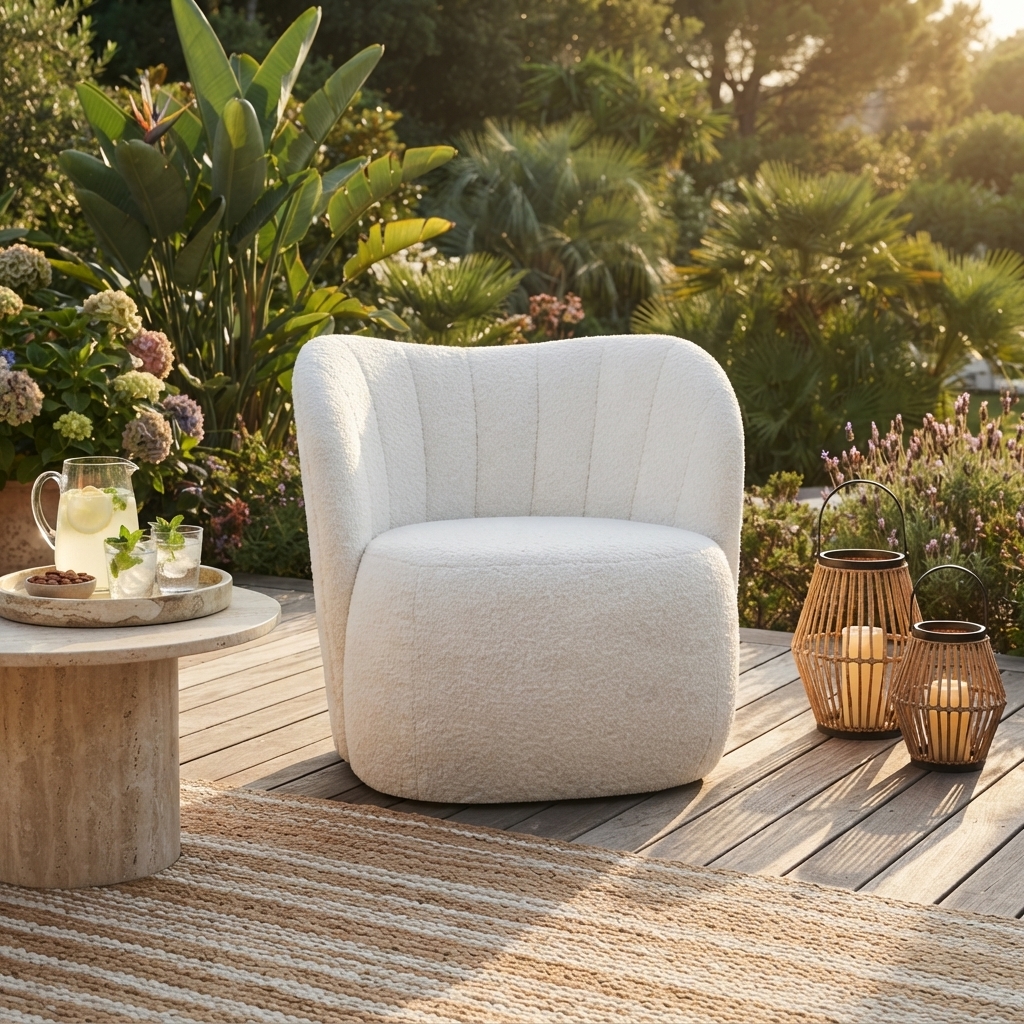 Nicole Premium Modern Upholstered Lounge Chair – Elegant Armchair with Comfortable Armrests