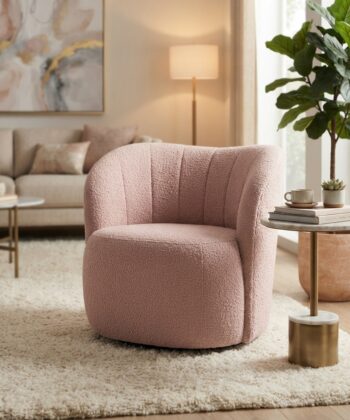 Nicole Premium Modern Upholstered Lounge Chair – Elegant Armchair with Comfortable Armrests