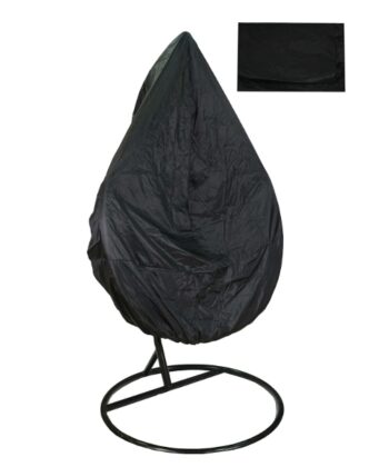 Premium Waterproof Single Hanging Egg Chair Cover – Heavy-Duty Black
