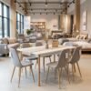 Primo Pst140 Extendable Dining Table 140-180x80 cm Matt White / Riviera Oak