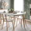 Primo Pst140 Extendable Dining Table 140-180x80 cm Matt White / Riviera Oak