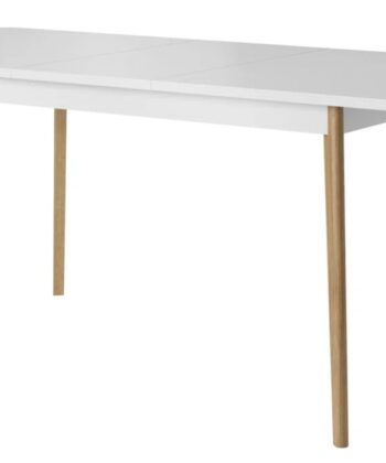 Primo Pst140 Extendable Dining Table 140-180×80 cm Matt White / Riviera Oak