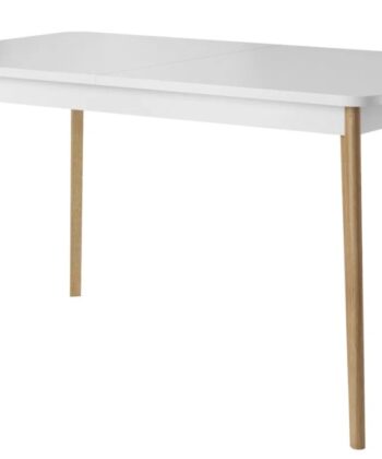 Primo Pst140 Extendable Dining Table 140-180×80 cm Matt White / Riviera Oak