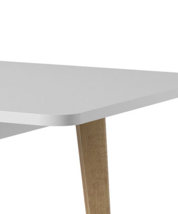 Primo Pst140 Extendable Dining Table 140-180x80 cm Matt White / Riviera Oak