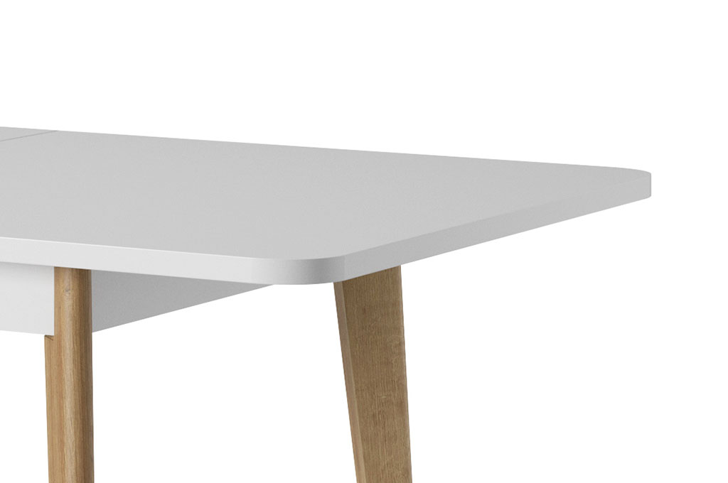 Primo Pst140 Extendable Dining Table 140-180x80 cm Matt White / Riviera Oak