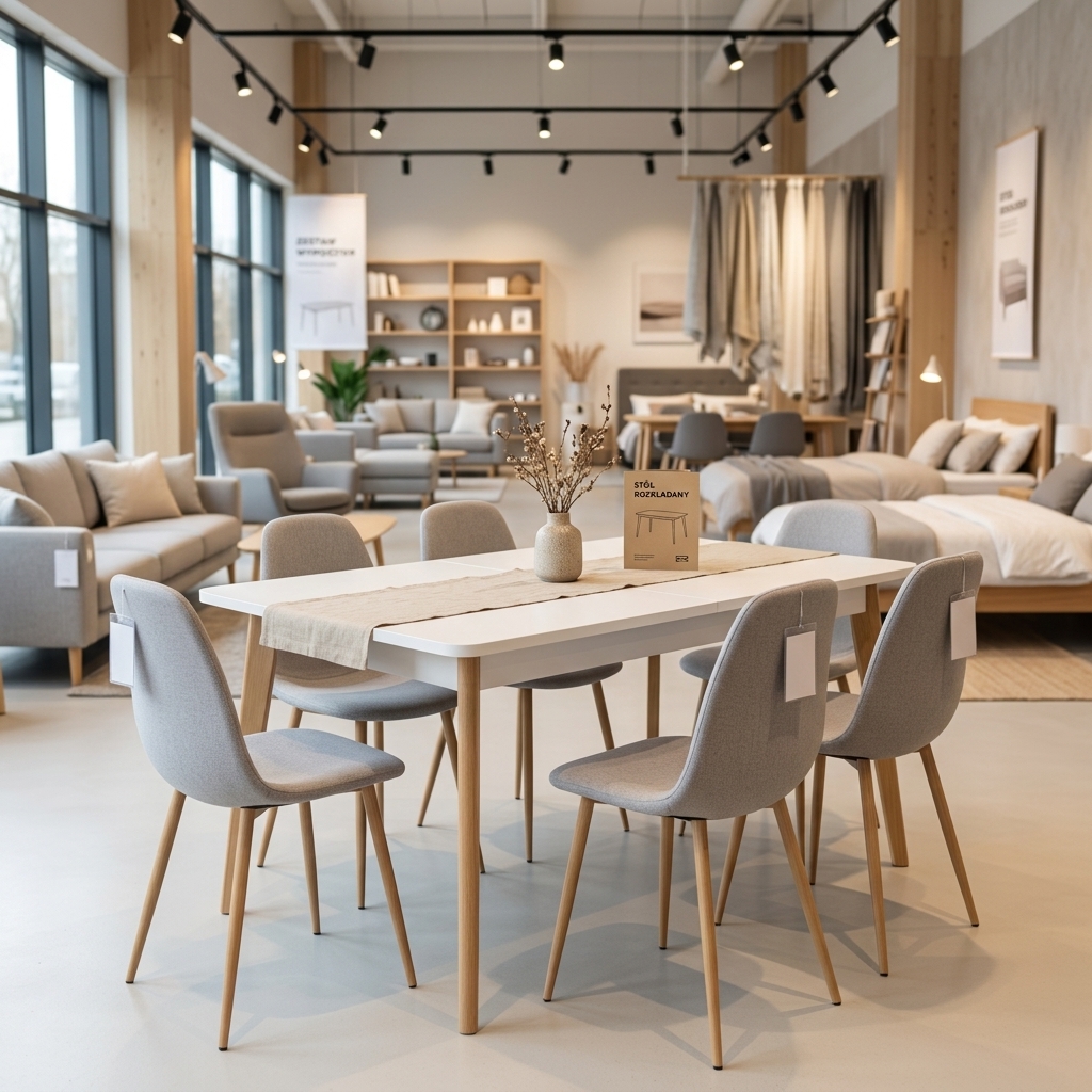 Primo Pst140 Extendable Dining Table 140-180x80 cm Matt White / Riviera Oak