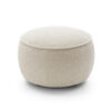 Siena Luxury Round Pouffe &ndash; Compact 65 cm Boucl&eacute; Footstool