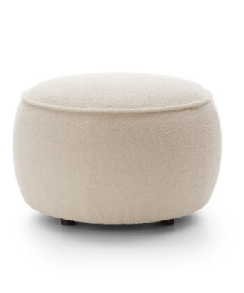 Siena Luxury Round Pouffe – Compact 65 cm Bouclé Footstool