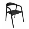 KR-54 solid ash dining chair, minimalist Nordic armchair with black stain finish