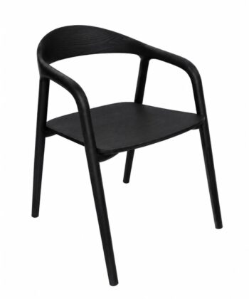 Solid Ash Dining Chair – Minimalist Nordic Armchair | PouffeLOVE