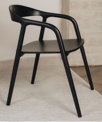 Solid Ash Dining Chair – Minimalist Nordic Armchair | PouffeLOVE