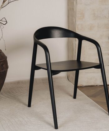 Solid Ash Dining Chair – Minimalist Nordic Armchair | PouffeLOVE