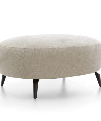 Verona Luxury Oval Pouffe – Large Bouclé Living Room Ottoman 100x80cm