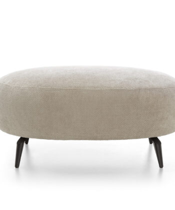Verona Luxury Oval Pouffe – Large Bouclé Living Room Ottoman 100x80cm