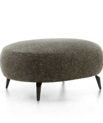 Verona Luxury Oval Pouffe – Large Bouclé Living Room Ottoman 100x80cm