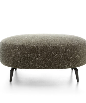 Verona Luxury Oval Pouffe – Large Bouclé Living Room Ottoman 100x80cm