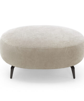 Verona Luxury Oval Pouffe – Large Bouclé Living Room Ottoman 100x80cm
