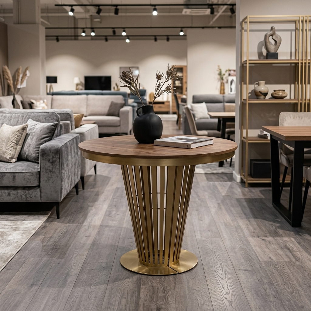 Aura Round Extendable Dining Table (Ø 100cm & Ø 120cm | Standard & Premium EGGER® Laminates)