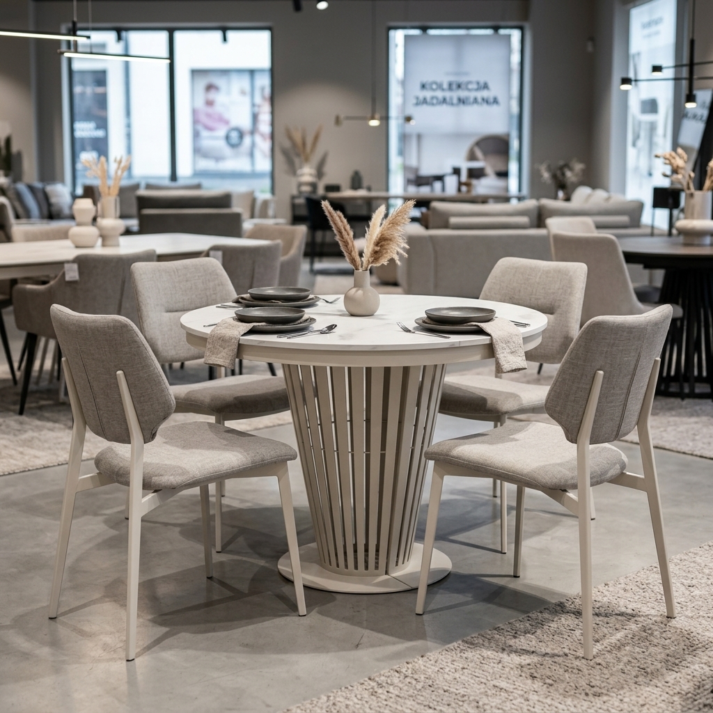 Aura Round Extendable Dining Table (Ø 100cm & Ø 120cm | Standard & Premium EGGER® Laminates)