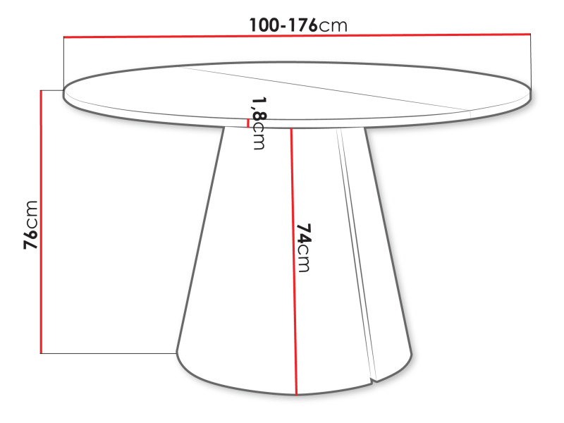 Avalon Round Extendable Dining Table (Ø 100cm & Ø 120cm | Laminate, Oak Sawn Veneer, Sintered Stone)