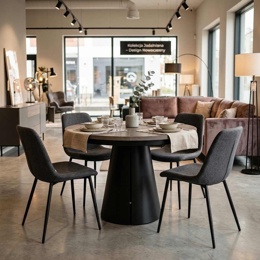 Avalon Round Extendable Dining Table (Ø 100cm & Ø 120cm | Laminate, Oak Sawn Veneer, Sintered Stone)