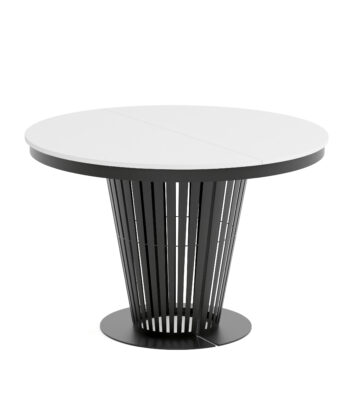 Aura Round Extendable Dining Table (Ø 100cm & Ø 120cm | Standard & Premium EGGER® Laminates)