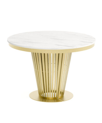 Aura Round Extendable Dining Table (Ø 100cm & Ø 120cm | Standard & Premium EGGER® Laminates)