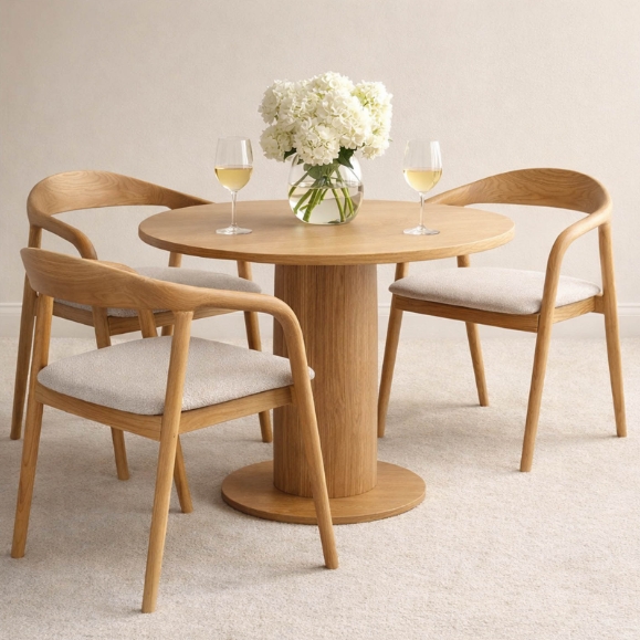 Kora Solid European Ash Armchair – Custom Wood Stains & Upholstery
