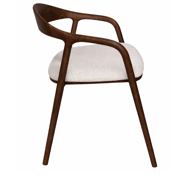 Solis Solid European Ash Armchair – Lagos Walnut Finish