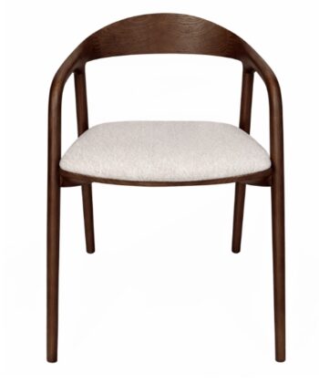 Solis Solid European Ash Armchair – Lagos Walnut Finish