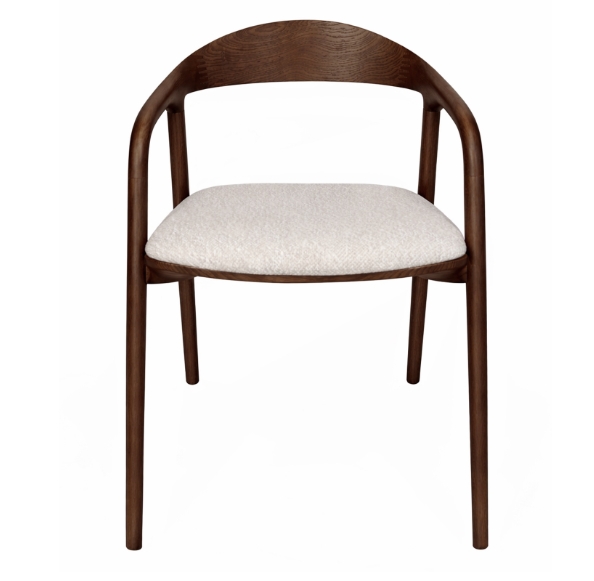 Solis Solid European Ash Armchair – Lagos Walnut Finish