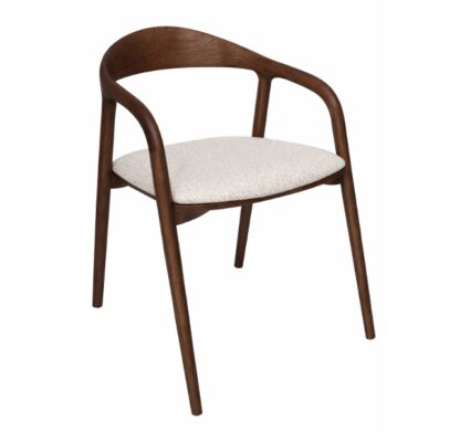 Solis Solid European Ash Armchair – Lagos Walnut Finish